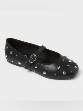 Art Class Girls' Madison Studded Ballet Flats Size 2